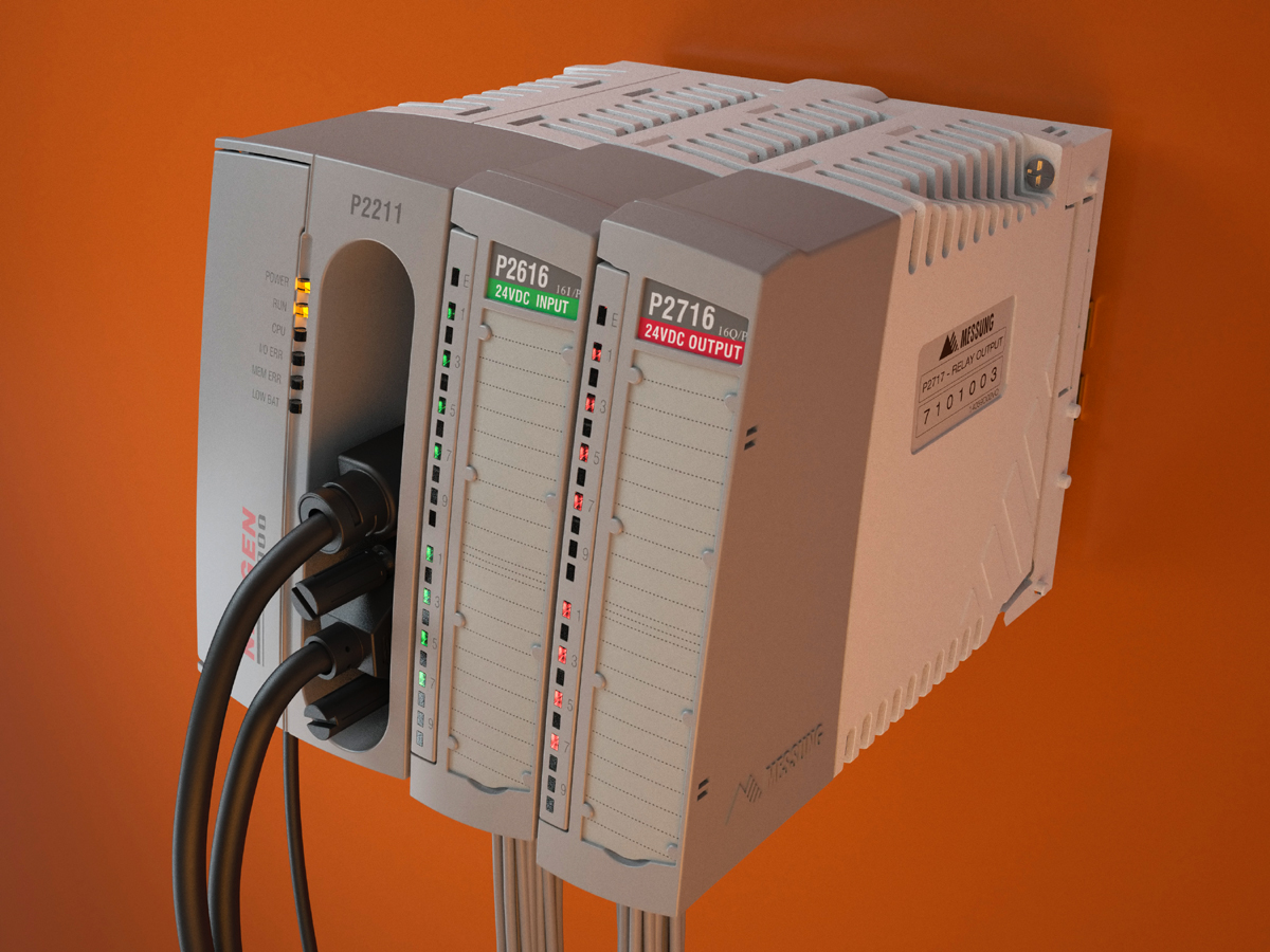 Industrial control enclosure design for PLC units - Messung, Mitsubishi | Automation product design