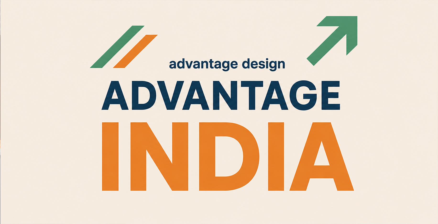 Ticket Design Advantage Design India graphic highlighting innovation, industrial product design, and growth in India.